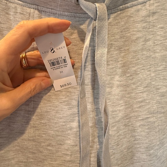 Lou & Grey Gray Track Pants with Elastic Waistband - Picture 3 of 5